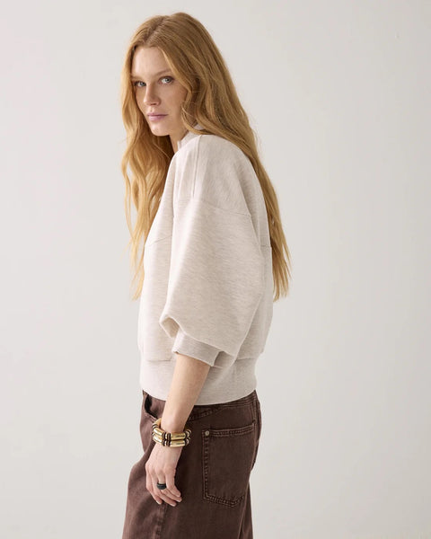 Summum Woman Sporty Zip Track Top - Ivory Melange