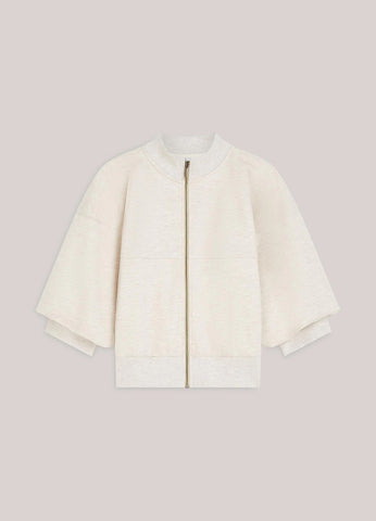 Summum Woman Sporty Zip Track Top - Ivory Melange