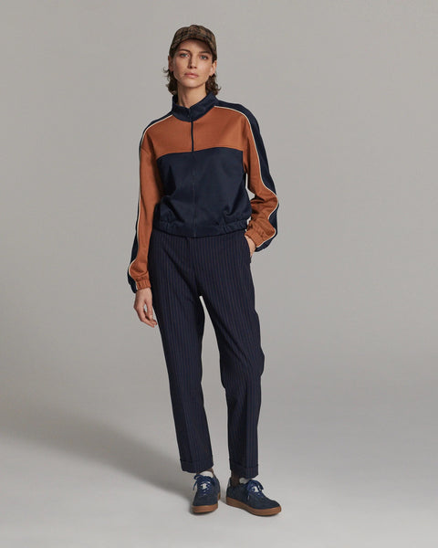 Summum Woman Zip Track Sports Jacket- Navy
