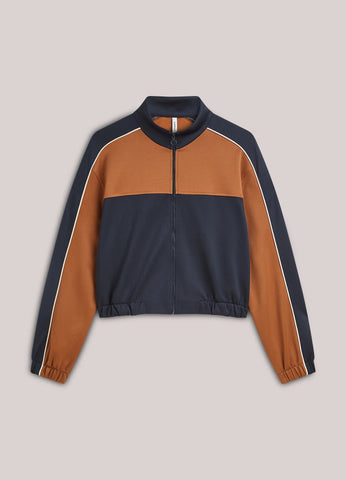 Summum Woman Zip Track Sports Jacket- Navy