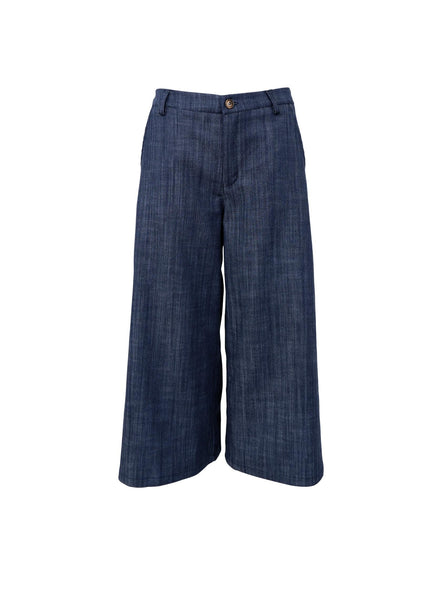 Black Colour BCBox Culotte Pants - Navy Denim