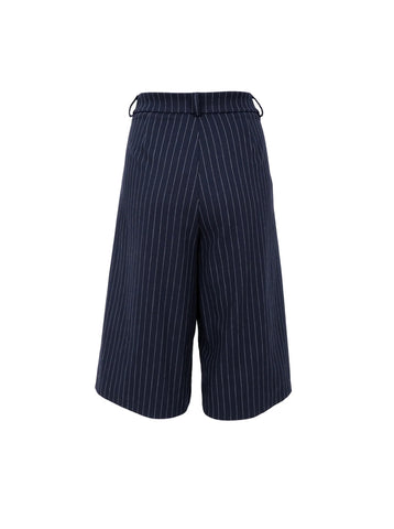 black Colour BCCapone Pleated Long Shorts - Navy