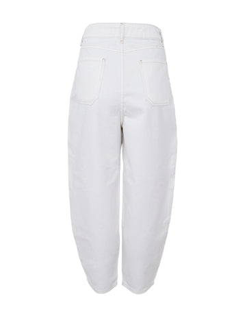 Black Colour BCIzzy Barrel Pants - Off White