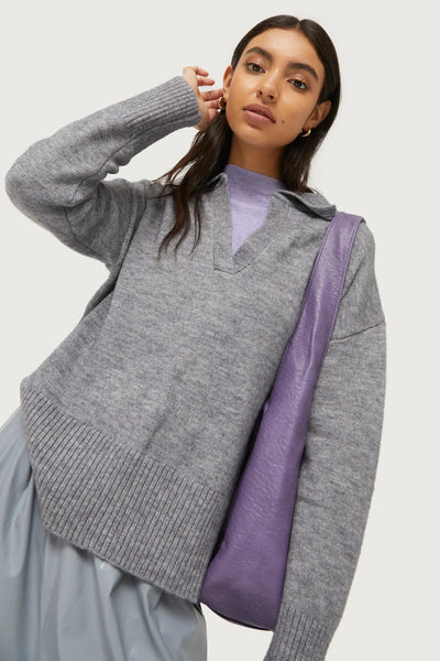 Compania Fantastica Polo Sweater - Grey