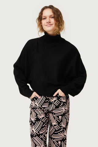 Compania Fantastica Roll Neck Knitted Sweater - Black