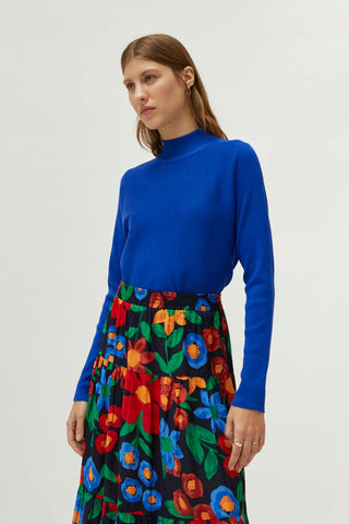 Compañía Fantástica Blue Mock Neck Sweater