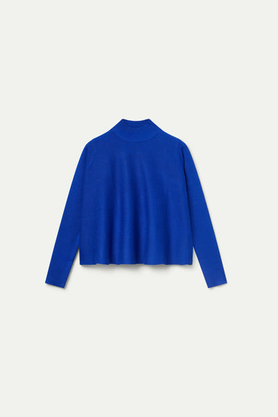 Compañía Fantástica Blue Mock Neck Sweater