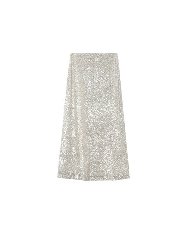 Grace & Mila Obsession Sequin Skirt - Argent