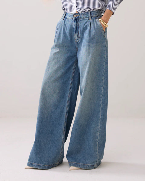 Summum Woman Ultra Wide-led Jeans - Denim