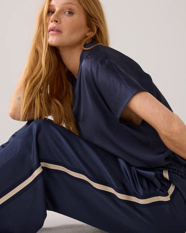 Summum Woman Silky Track Pant - Navy