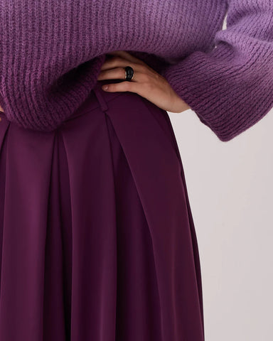 Summum Woman Loose Fitting Culottes - Wineberry