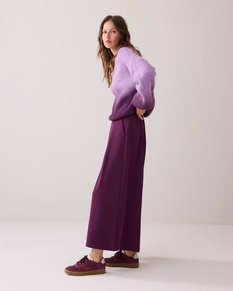 Summum Woman Loose Fitting Culottes - Wineberry