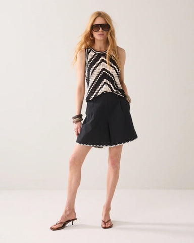 Summum Woman Cotton Shorts - Black