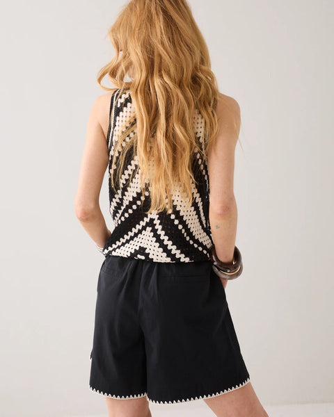 Summum Woman Cotton Shorts - Black