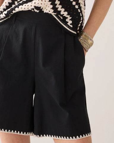 Summum Woman Cotton Shorts - Black