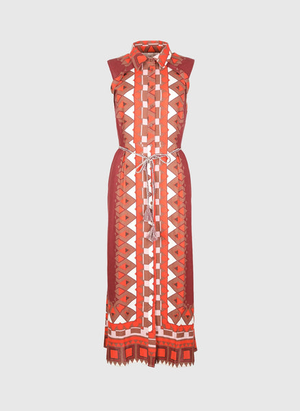 An'ge Paris Ocharmy Printed Collared Maxi Dress - Multi