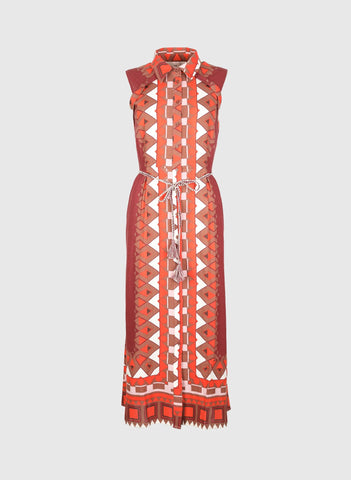 An'ge Paris Ocharmy Printed Collared Maxi Dress - Multi