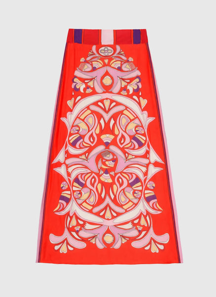 An'ge Paris Robinson Printed Maxi Skirt - Astola Piment