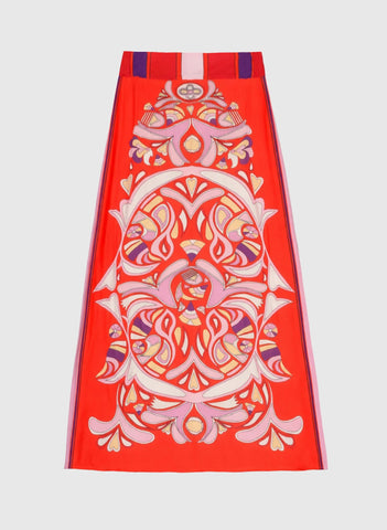 An'ge Paris Robinson Printed Maxi Skirt - Astola Piment