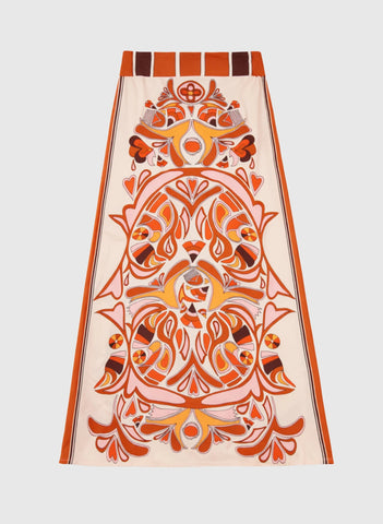 An'ge Paris Robinson Printed Maxi Skirt - Venicia Caramel