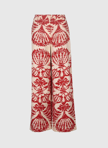 An'ge Printed Wide Leg Trousers - Adeline Rouge