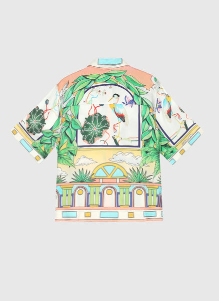 An'ge Printed Short Sleeve Shirt - Naturalia Ciel