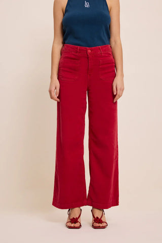 FIVE Paris Lucia Crop Jeans - Cherry