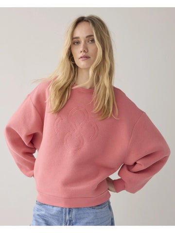 Summum Long Sleeved Soft Sweatshirt - Faded Rose