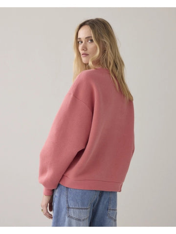 Summum Long Sleeved Soft Sweatshirt - Faded Rose