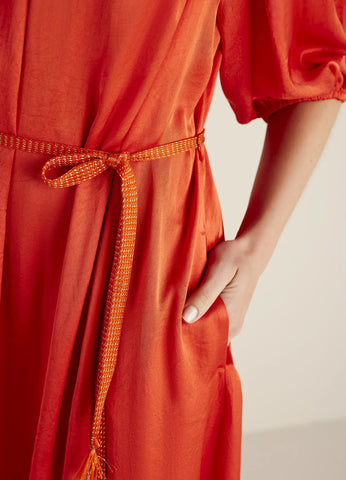 Summum Woman One Shoulder Dress - Mandarin