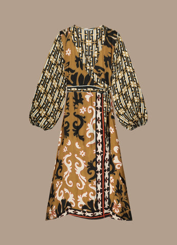 Summum Woman Print Wrap Dress