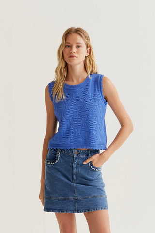 Compania Fantastica Knitted Tank Top - Blue