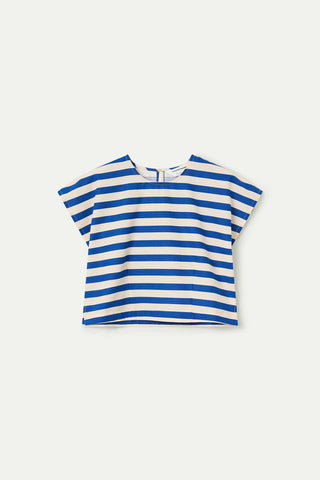 Comapnia Fantastica Bamboo Blue Stripe Top - Blue Stripe