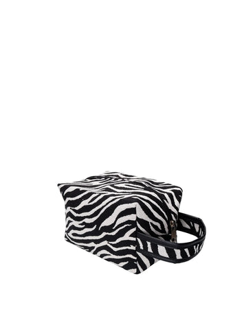 Black Colour Nyla Makeup Bag - Zebra