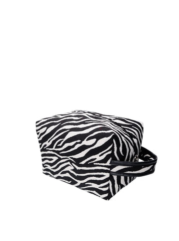 Black Colour Nyla Wash Bag - Zebra