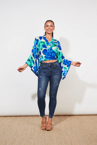 Haven Cayman Wrap Top - Bermuda