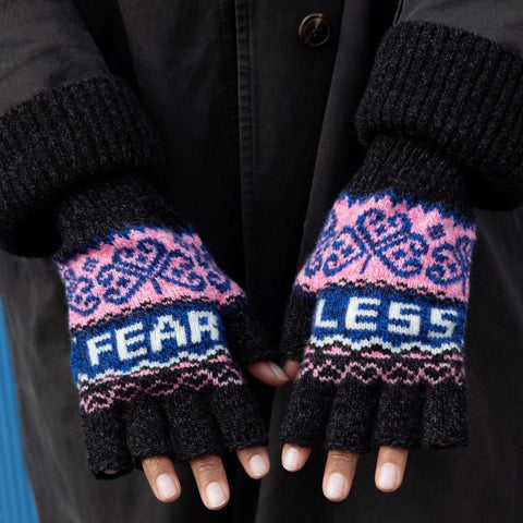 Black & Beech Fearless Fingerless Glove in Anthracite
