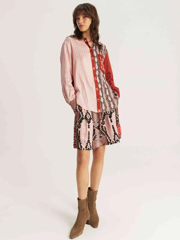 Me369 Isabel Red Aura Printed Shirt - Red Aura