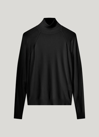 Summum Woman Turtle Neck Sweater - Black Lurex