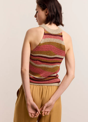 Summum woman Shimmering Halter Knit Top - Multi