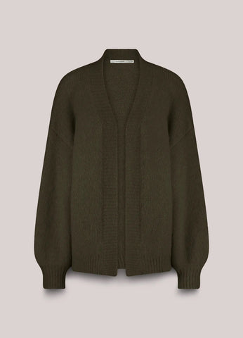 Summum Woman Sofie Cardigan with Puff Sleeves - Dark Camo