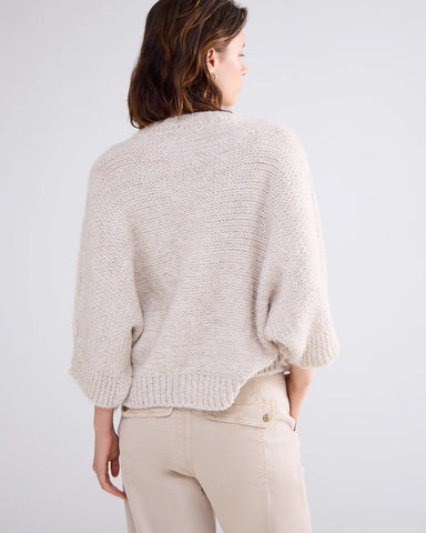 Summum Fringe Cardigan  - Creme