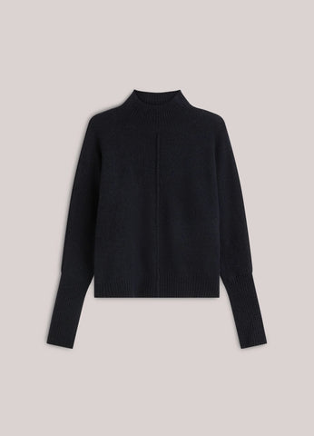 Summum Woman Batwing Melange Jumper - Navy