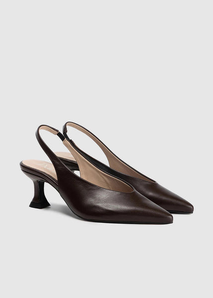 Dansi Smoothe Slinkback Heel - Chocolate