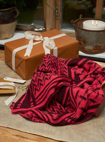 Black Colour BCBex Triangle Scarf - Berry