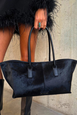 Never Fully Dressed Black Pony Tote Bag