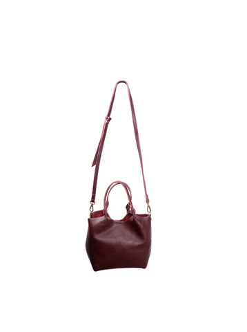 Black Colour BCIsolde Leather Bag -Wine