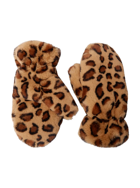 Black Colour Smilie Soft Mittens - Leo