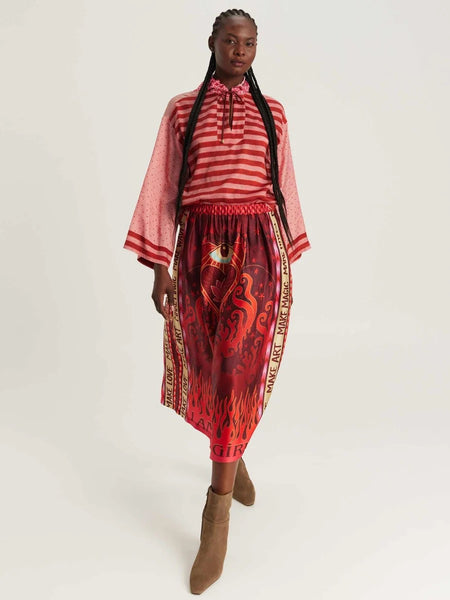 Me369 Vanessa Red Aura Skirt - Red Aura