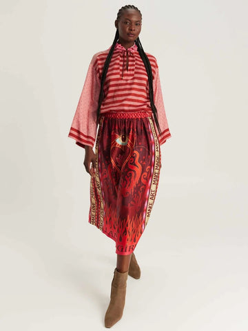 Me369 Vanessa Red Aura Skirt - Red Aura